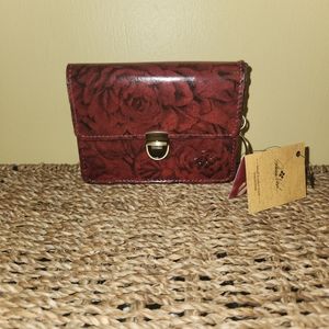 Patricia Nash Etched Roses Lanza Mini Wallet/Card Keeper/Key Fob